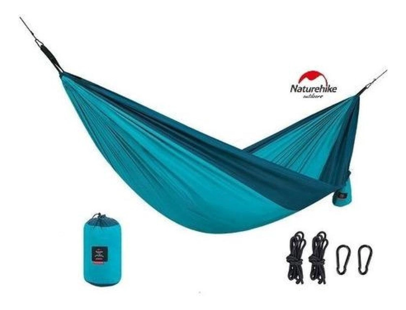 HAMACA NATUREHIKE DOBLE, ULTRA LIVIANA PORTABLE PARA CAMPING VERDE - 5