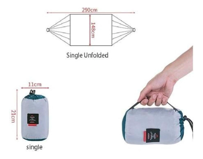 HAMACA NATUREHIKE ULTRA LIVIANA PORTABLE PARA CAMPING SINGLE - 5