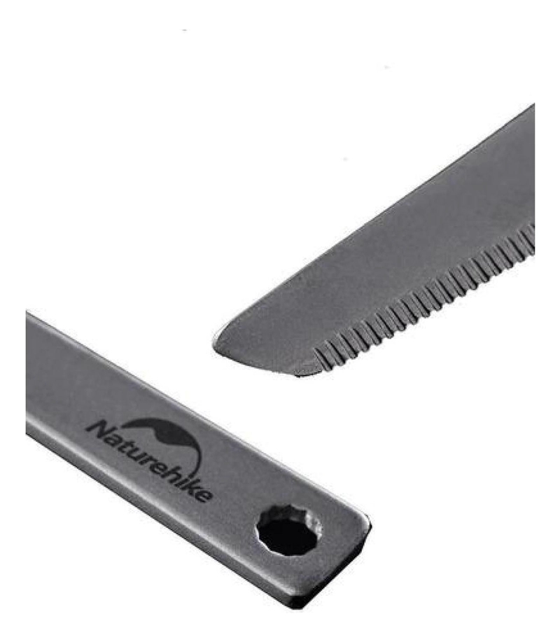 SET CUBIERTOS TITANIO NATUREHIKE ULTRALIVIANO PARA CAMPING - 3