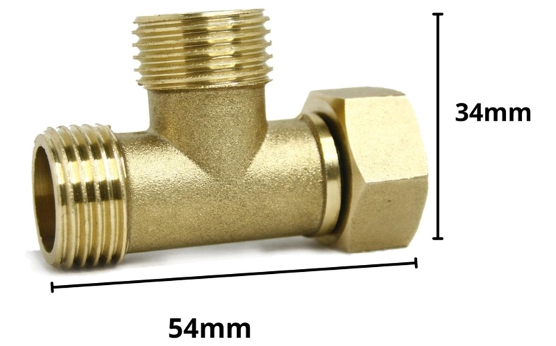 CONECTOR TIPO T MACHO HEMBRA ROSCA 1/2 HE HE HI DERIVACION - HEMBRA-MACHO-MACHO - 5