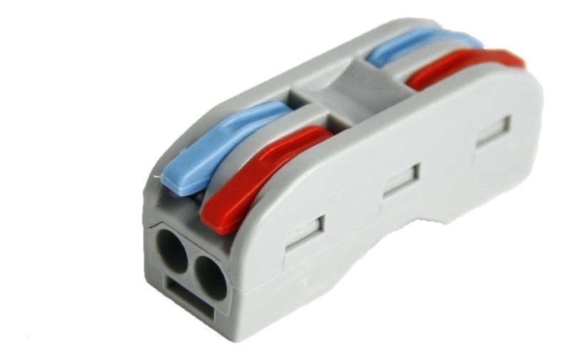 CONECTOR CABLEADO RAPIDO TIPO WAGO ENTRADA SALIDA MULTIPLES GRIS TAMAÑO TALLA UNICA LINEAL DOBLE E/S - 3