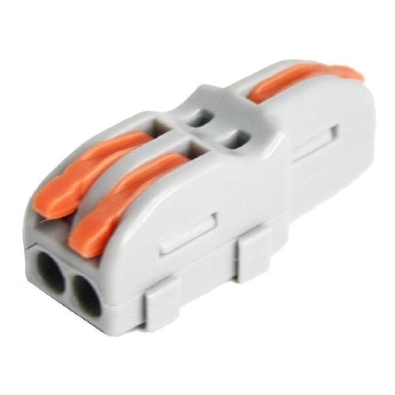 CONECTOR CABLEADO RAPIDO TIPO WAGO ENTRADA SALIDA MULTIPLES GRIS TAMAÑO TALLA UNICA LINEAL DOBLE E/S - 7