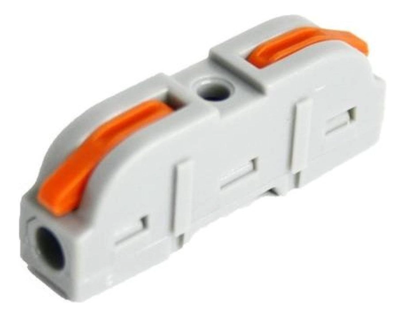 CONECTOR CABLEADO RAPIDO TIPO WAGO ENTRADA SALIDA MULTIPLES GRIS TAMAÑO TALLA UNICA LINEAL 2E 8S - 4