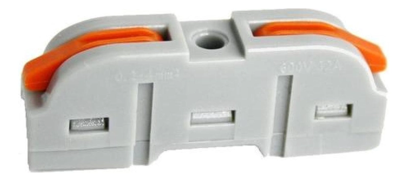 CONECTOR CABLEADO RAPIDO TIPO WAGO ENTRADA SALIDA MULTIPLES GRIS TAMAÑO TALLA UNICA LINEAL 2E 8S - 6