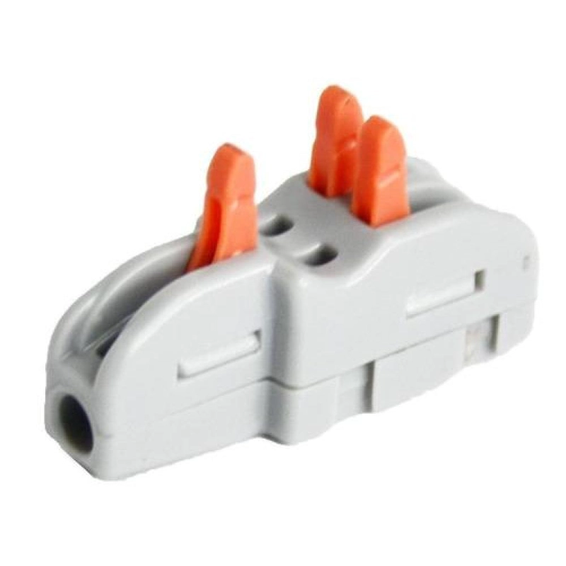 CONECTOR CABLEADO RAPIDO TIPO WAGO ENTRADA SALIDA MULTIPLES GRIS TAMAÑO TALLA UNICA LINEAL 1E 3S - 9