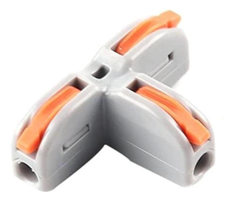 CONECTOR CABLEADO RAPIDO TIPO WAGO ENTRADA SALIDA MULTIPLES GRIS TAMAÑO TALLA UNICA LINEAL 4E 8S - 2