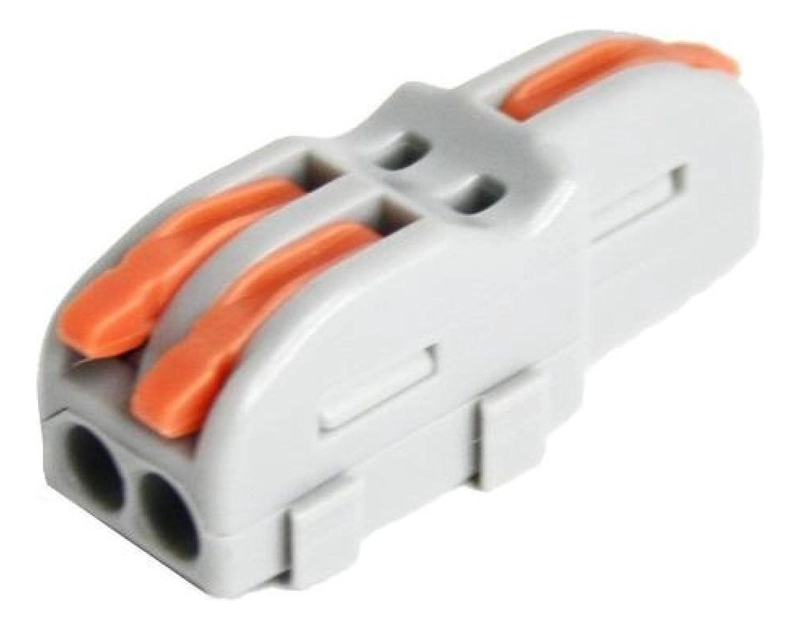 CONECTOR CABLEADO RAPIDO TIPO WAGO ENTRADA SALIDA MULTIPLES GRIS TAMAÑO TALLA UNICA LINEAL 4E 8S - 7