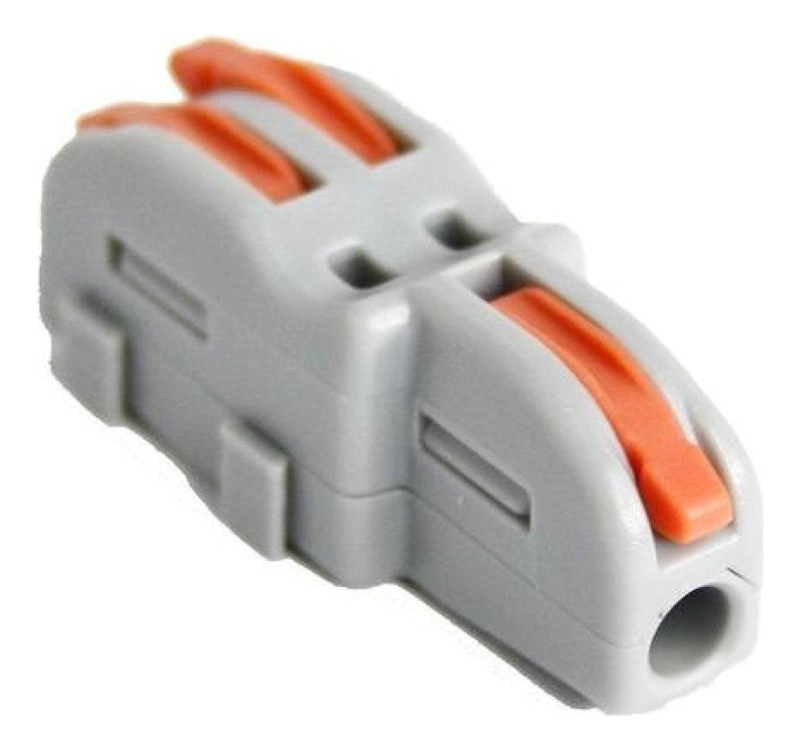 CONECTOR CABLEADO RAPIDO TIPO WAGO ENTRADA SALIDA MULTIPLES GRIS TAMAÑO TALLA UNICA LINEAL 4E 8S - 8