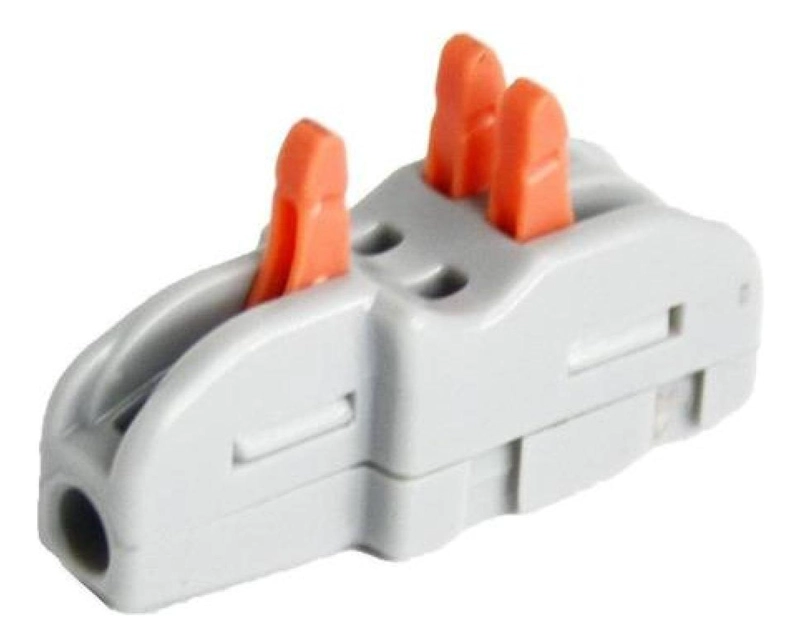 CONECTOR CABLEADO RAPIDO TIPO WAGO ENTRADA SALIDA MULTIPLES GRIS TAMAÑO TALLA UNICA LINEAL 4E 8S - 9