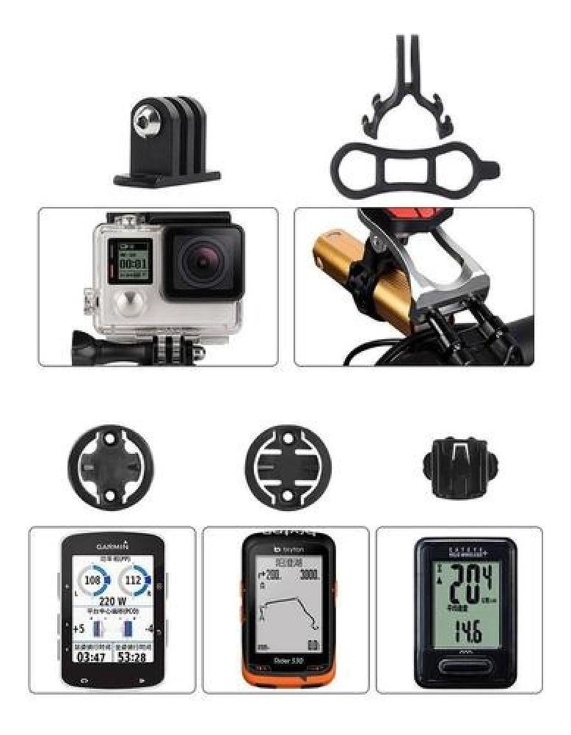 SOPORTE DE GPS, CAMARA, LUCES, GARMIN, GOPRO PARA BICICLETA - 8