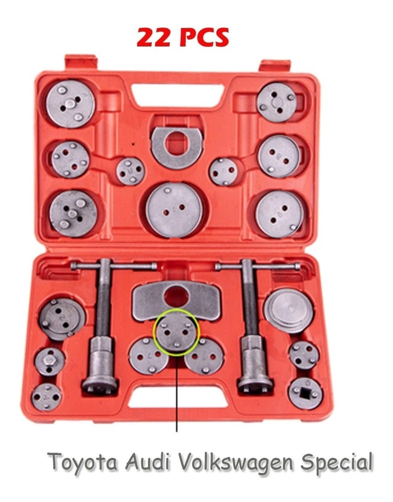 KIT HERRAMIENTA CALIPER DESMONTAJE FRENOS PISTON AUTO 22 PCS - 2