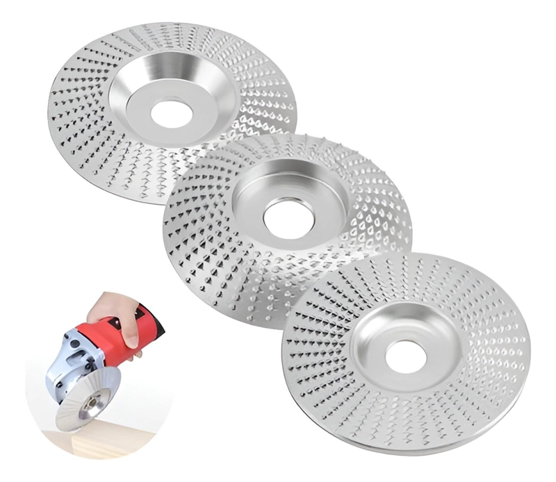PACK 3 DISCOS DE DESGASTE ESMERIL GALLETERA MADERA 22 MM PLATEADO - 1