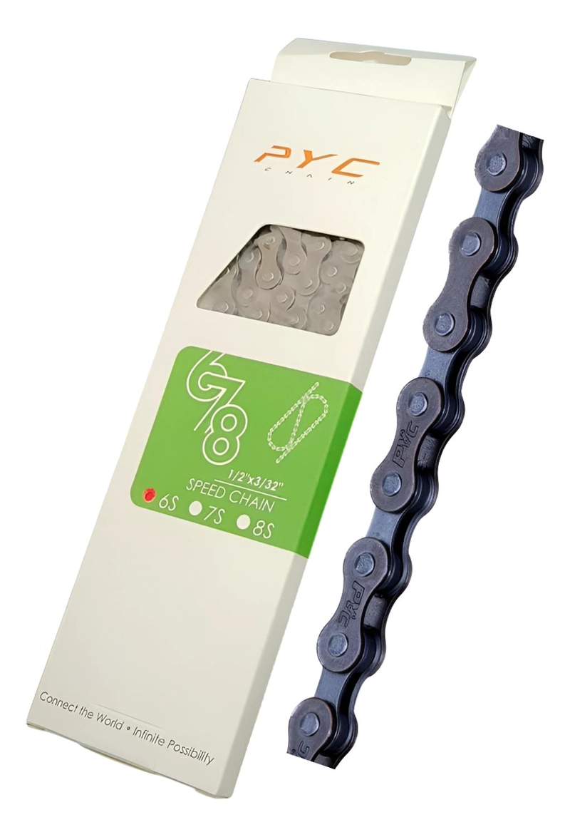 CADENA BICICLETA PYC P6003 6 V COMPATIBLE SHIMANO MTB URBANA - 1