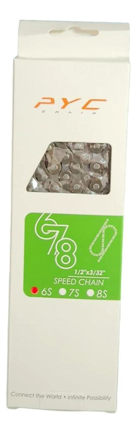 CADENA BICICLETA PYC P6003 6 V COMPATIBLE SHIMANO MTB URBANA - 2