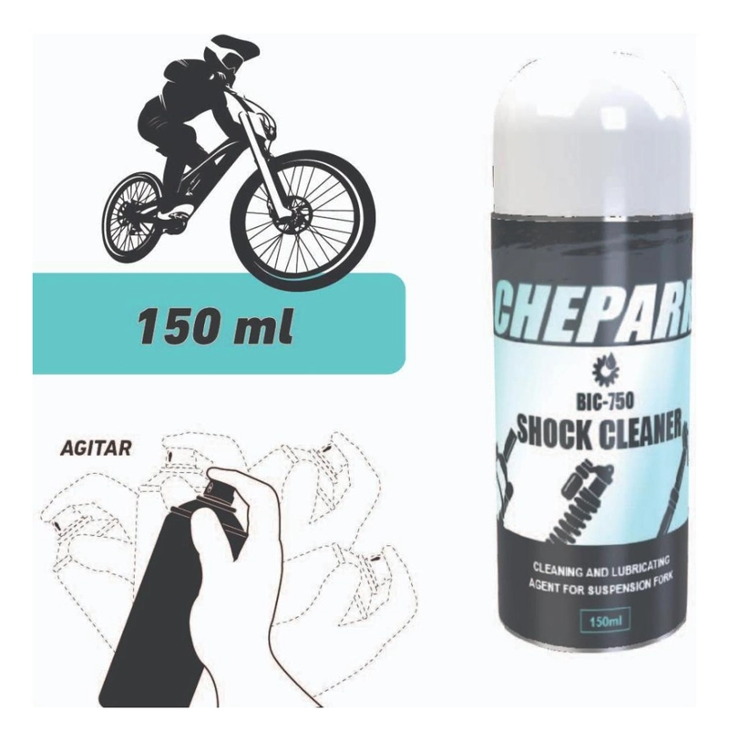 LIMPIADOR SUSPENSION CHEPARK 150ML SPRAY BICICLETA MTB - 3