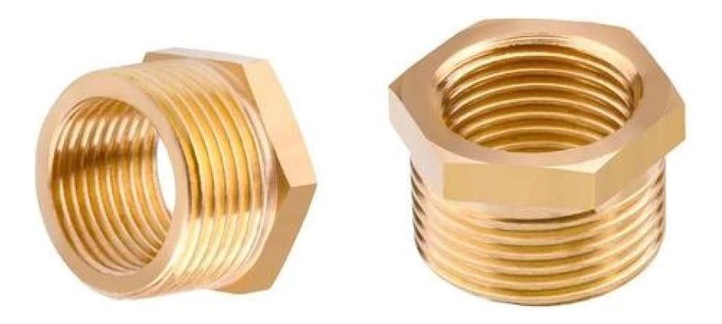 NIPLE BUJE BUSHING 1/4 HI- 1/2 HE CONECTOR BRONCE MANOMETRO - 2