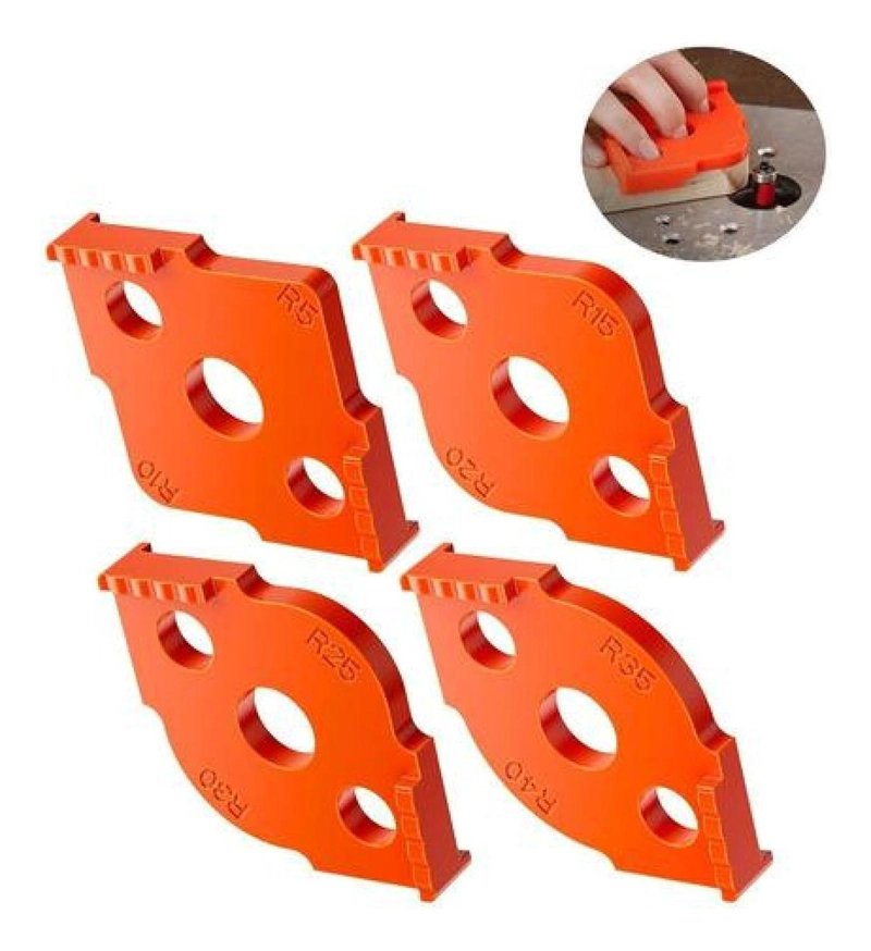 4 GUIA PLANTILLAS CORTE ESQUINA REDONDA MADERA ROUTER - 1
