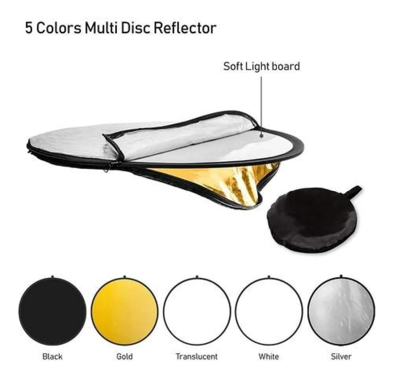 PANTALLA REFLECTORA 5 EN 1 BOLSO FOTOGRAFIA 80CM - 3