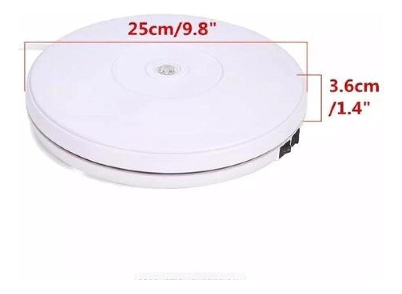 BASE GIRATORIA DE FOTOGRAFIA O EXHIBICION 360° CON LED 25CM - 6