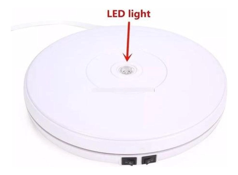 BASE GIRATORIA DE FOTOGRAFIA O EXHIBICION 360° CON LED 25CM - 7