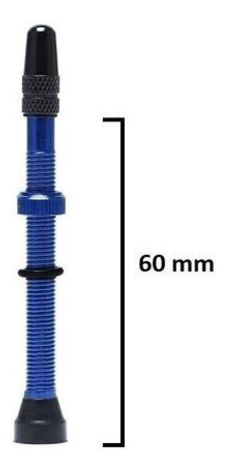 VALVULA TUBELESS BICICLETA PRESTA FRANCESA TUBULAR 44/60/78 60 MM (AZUL) - 7
