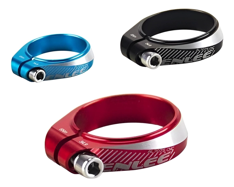 COLLARIN 31,8 MM / 34.9 MM CON PERNO, BICICLETA SILLIN TIJA 31.8 / ROJO - 1