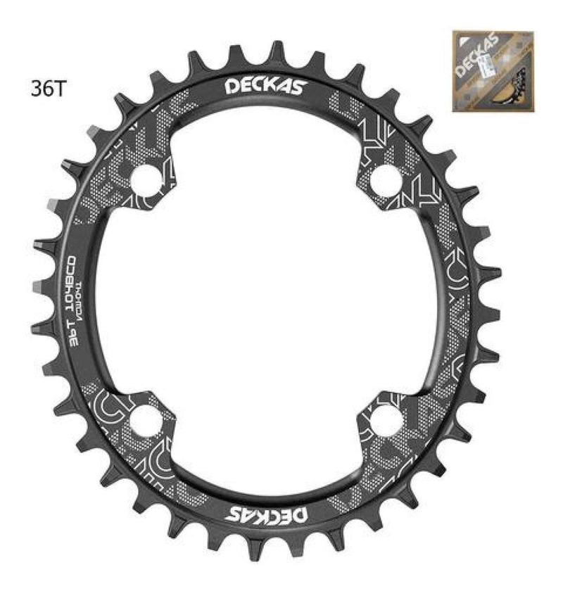 PLATO OVALADO MTB NARROW WIDE BICICLETA 30T 32T 34T 36T 38T 38T NEGRO - 7