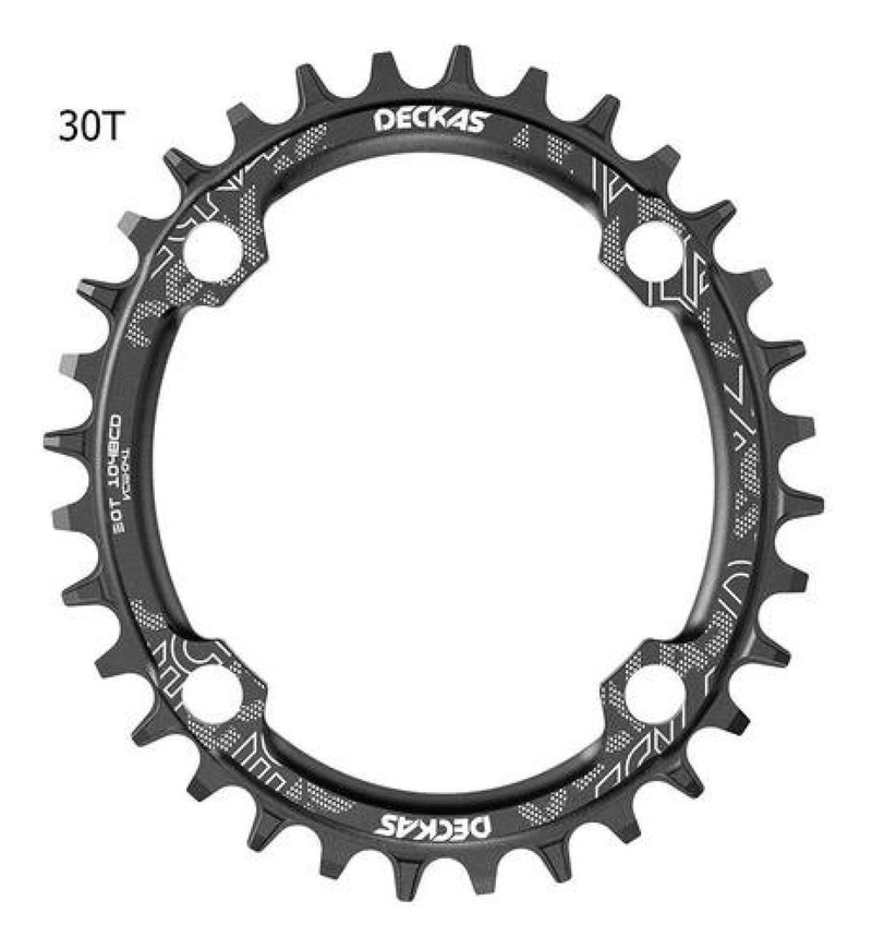 PLATO OVALADO MTB NARROW WIDE BICICLETA 30T 32T 34T 36T 38T TAMAÑO 36T 36T NEGRO - 1