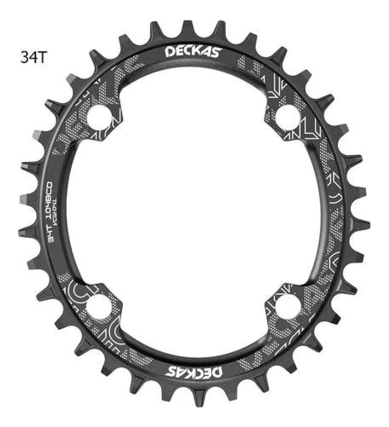 PLATO OVALADO MTB NARROW WIDE BICICLETA 30T 32T 34T 36T 38T TAMAÑO 36T 36T NEGRO - 6