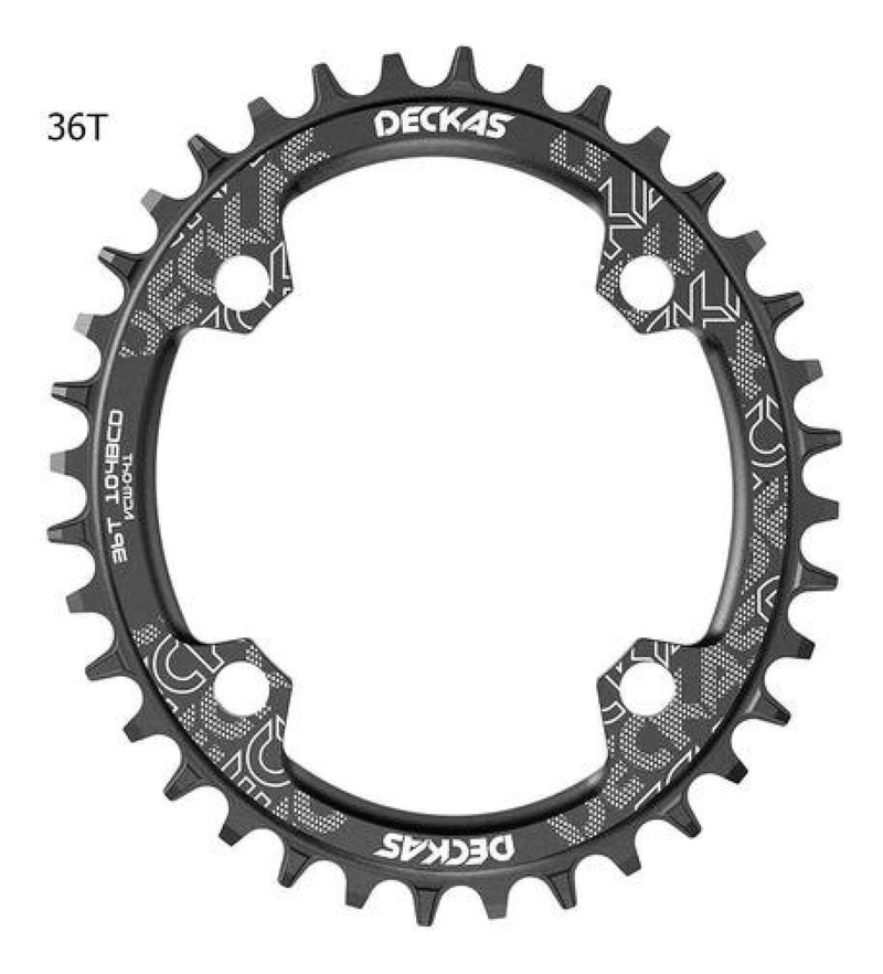 PLATO OVALADO MTB NARROW WIDE BICICLETA 30T 32T 34T 36T 38T TAMAÑO 36T 36T NEGRO - 8