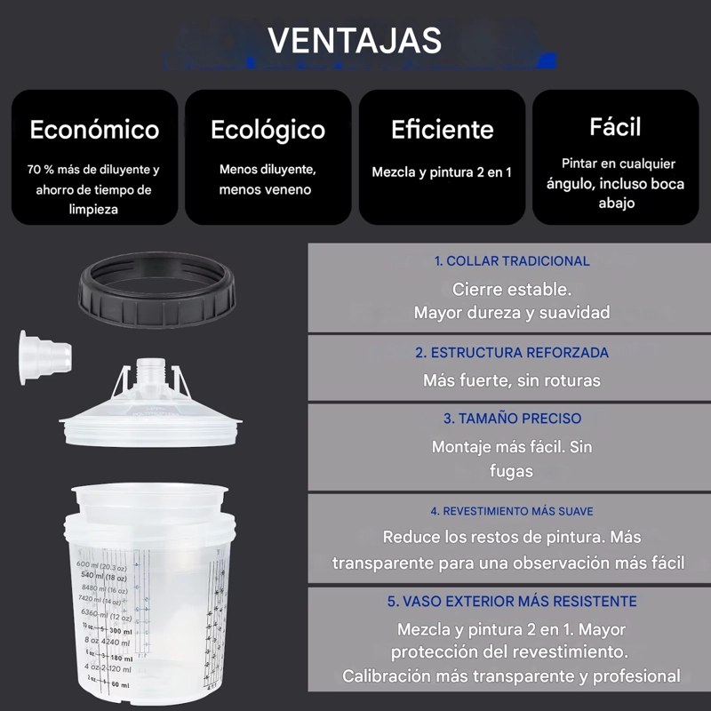JUEGOS 50 VASOS DESECHABLES PINTURA AUTOS 160ML PISTOLA - 8
