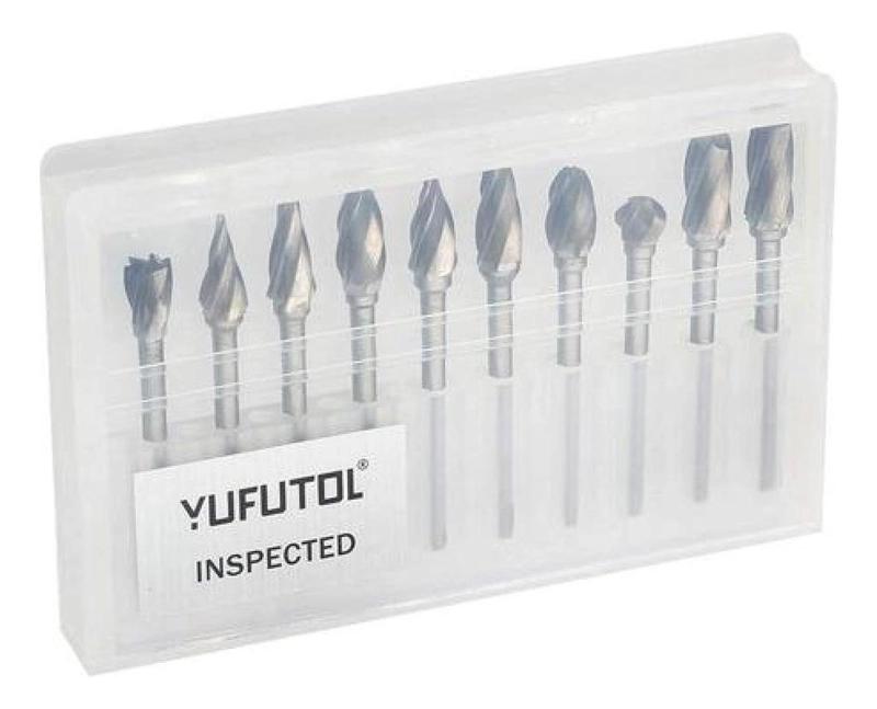 SET 10 FRESAS ROTATIVAS PARA METAL, TALADRO Y DREMEL, LIMA - 5