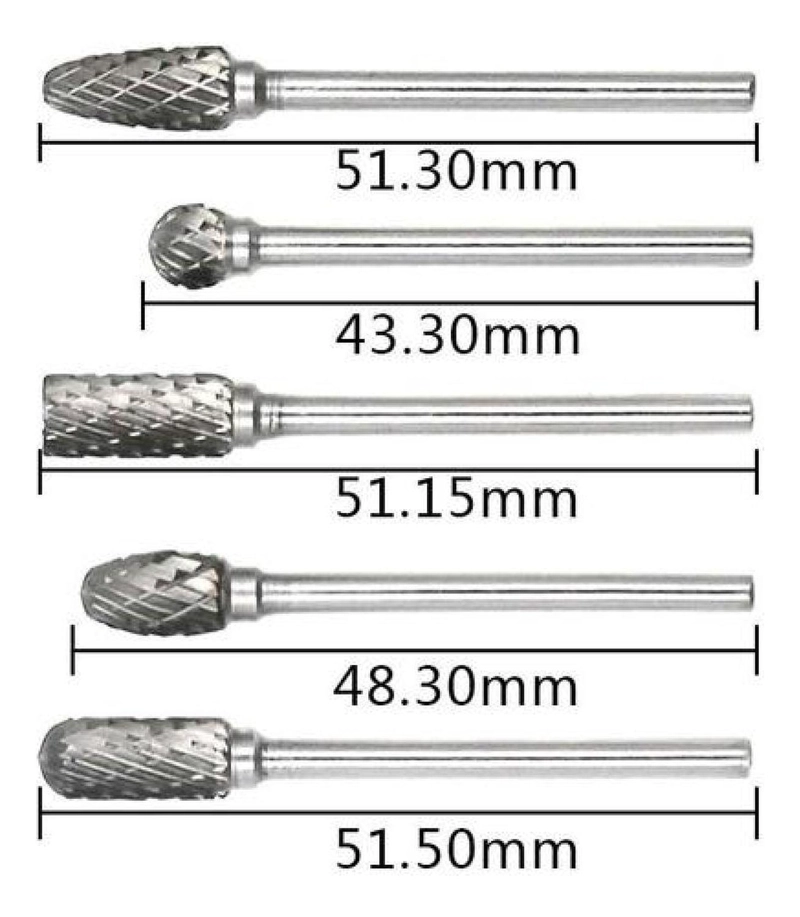 SET 10 FRESAS ROTATIVAS PARA METAL, TALADRO Y DREMEL, LIMA - 6