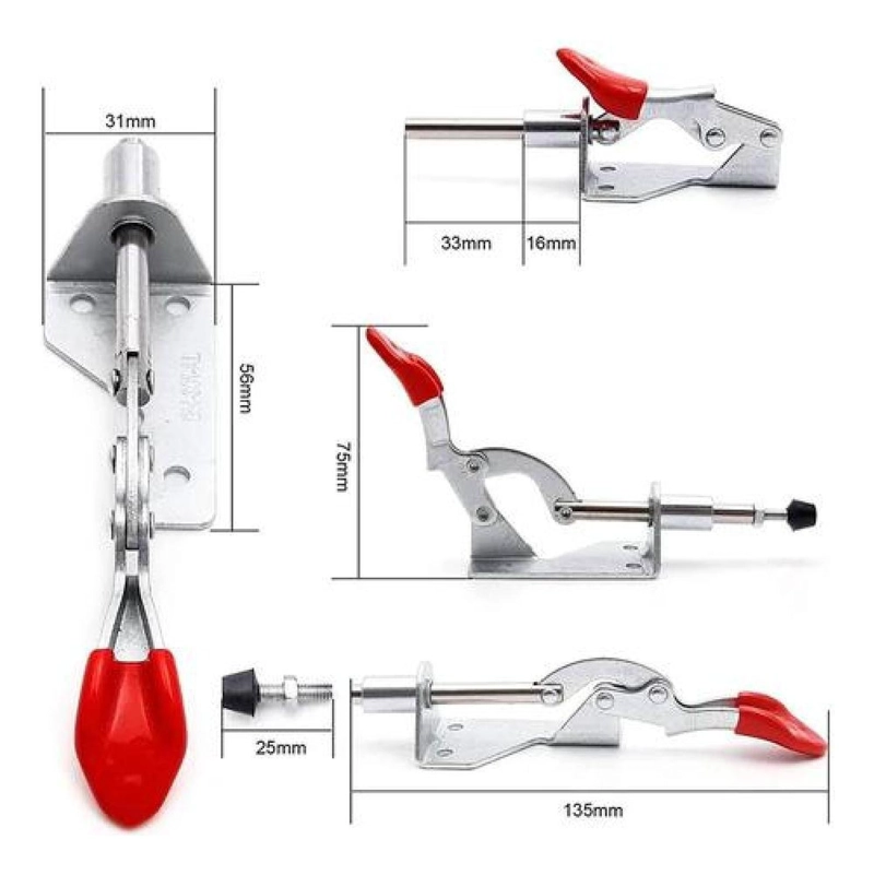 CLAMP EMPUJE GH-301AL 90KG PALANCA TIRADOR RAPIDO HORIZONTAL - 3