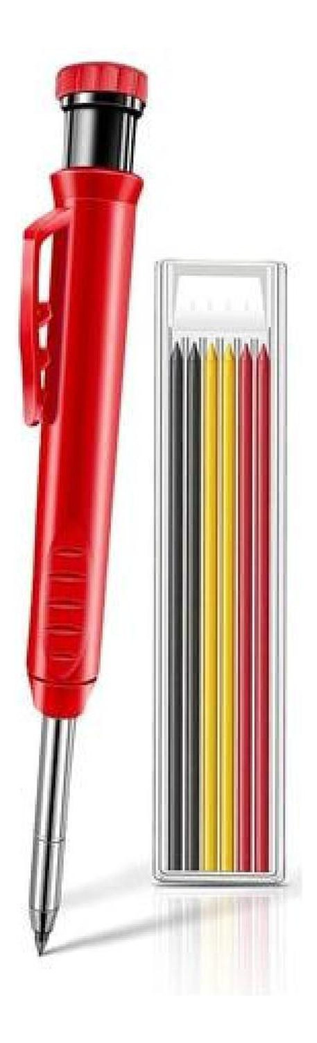 LAPIZ CARPINTERO PROFESIONAL 6 MINAS MARCADOR SOLIDO PLOMO - 1