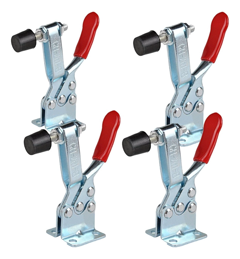 PACK 4 CLAMP PRESION VERTICAL GH-201B 100KG TIRADOR RAPIDO - 1