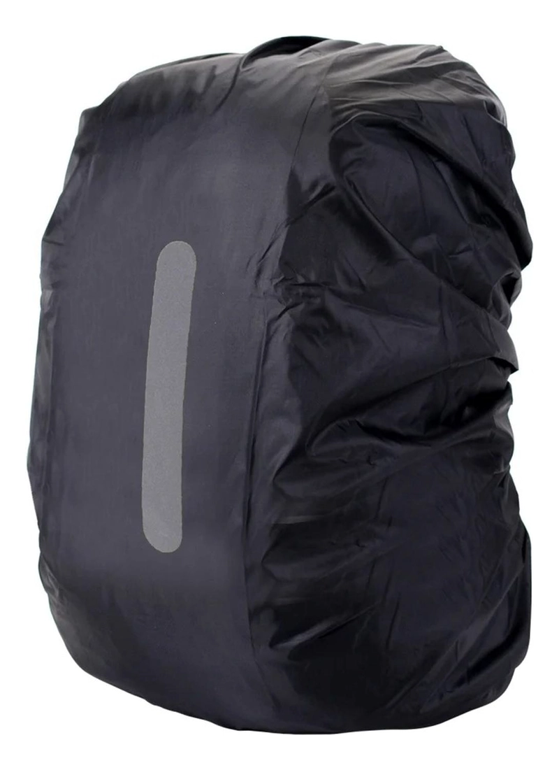 FUNDA CUBRE MOCHILA IMPERMEABLE REFLECTANTE 25-29 LITROS LISA CON REFLECTANTE - 1