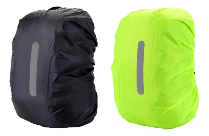 FUNDA CUBRE MOCHILA IMPERMEABLE REFLECTANTE 25-29 LITROS LISA CON REFLECTANTE - 2