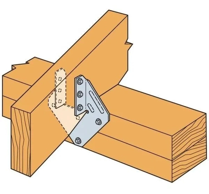 CONECTOR SOPORTE FIJACION VIGA H1 MADERA GALVANIZADO - 4