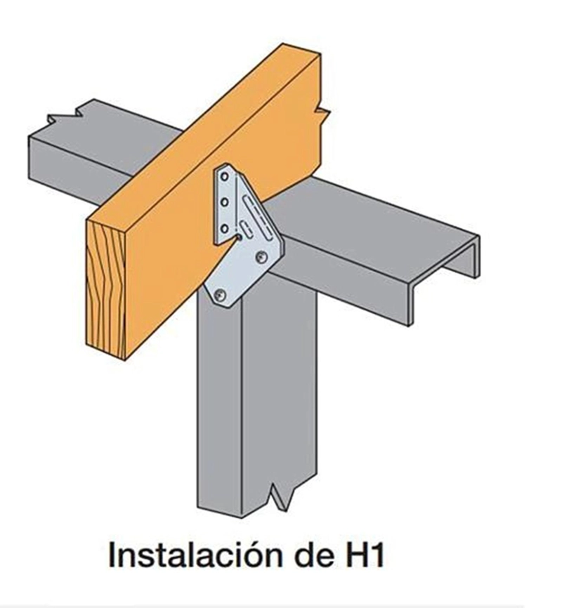 CONECTOR SOPORTE FIJACION VIGA H1 MADERA GALVANIZADO - 5