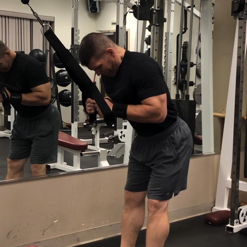 CORREA TRICEPS DOBLE AGARRE CUERDA POLEA GYM PROFESIONAL - 2