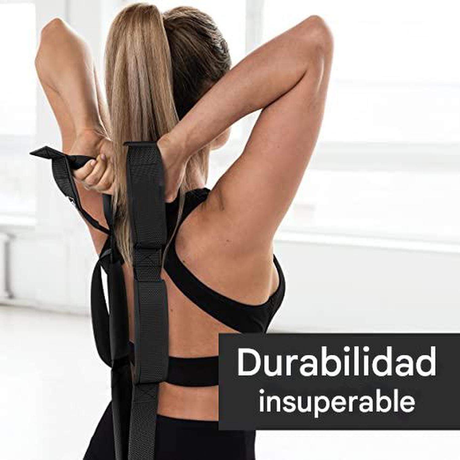 CORREA TRICEPS DOBLE AGARRE CUERDA POLEA GYM PROFESIONAL - 4