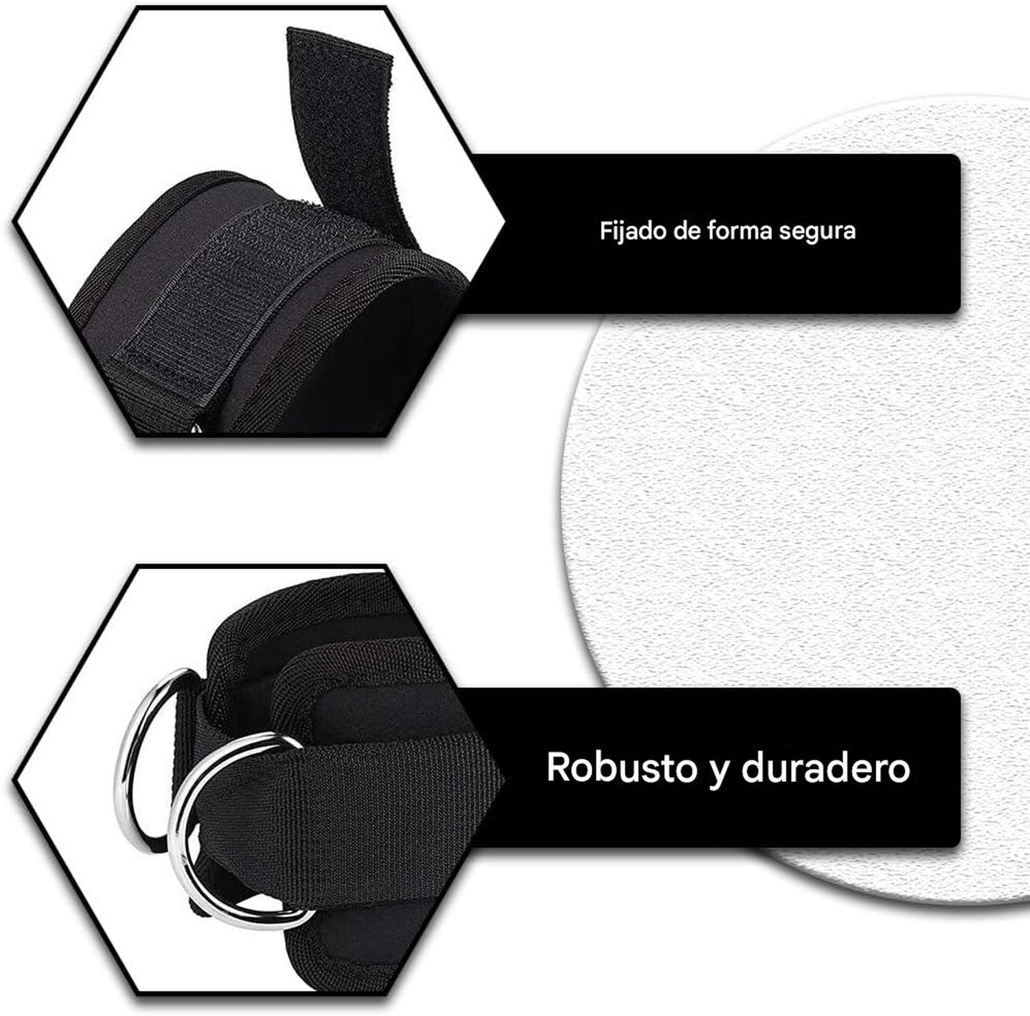 CORREAS STRAP TOBILLO MUÑECA VELCRO REFORZADO GYM POLEAS - 6