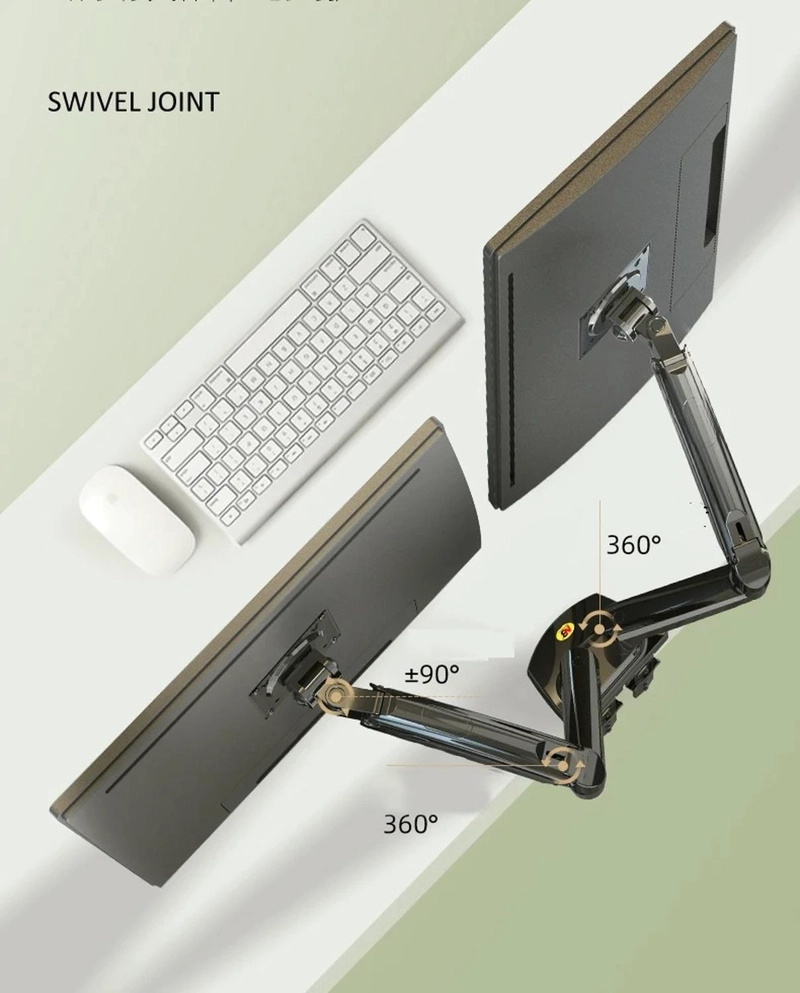 BRAZO SOPORTE DOBLE MONITOR NB F160 17-27'' GAS ERGONOMICO - 2