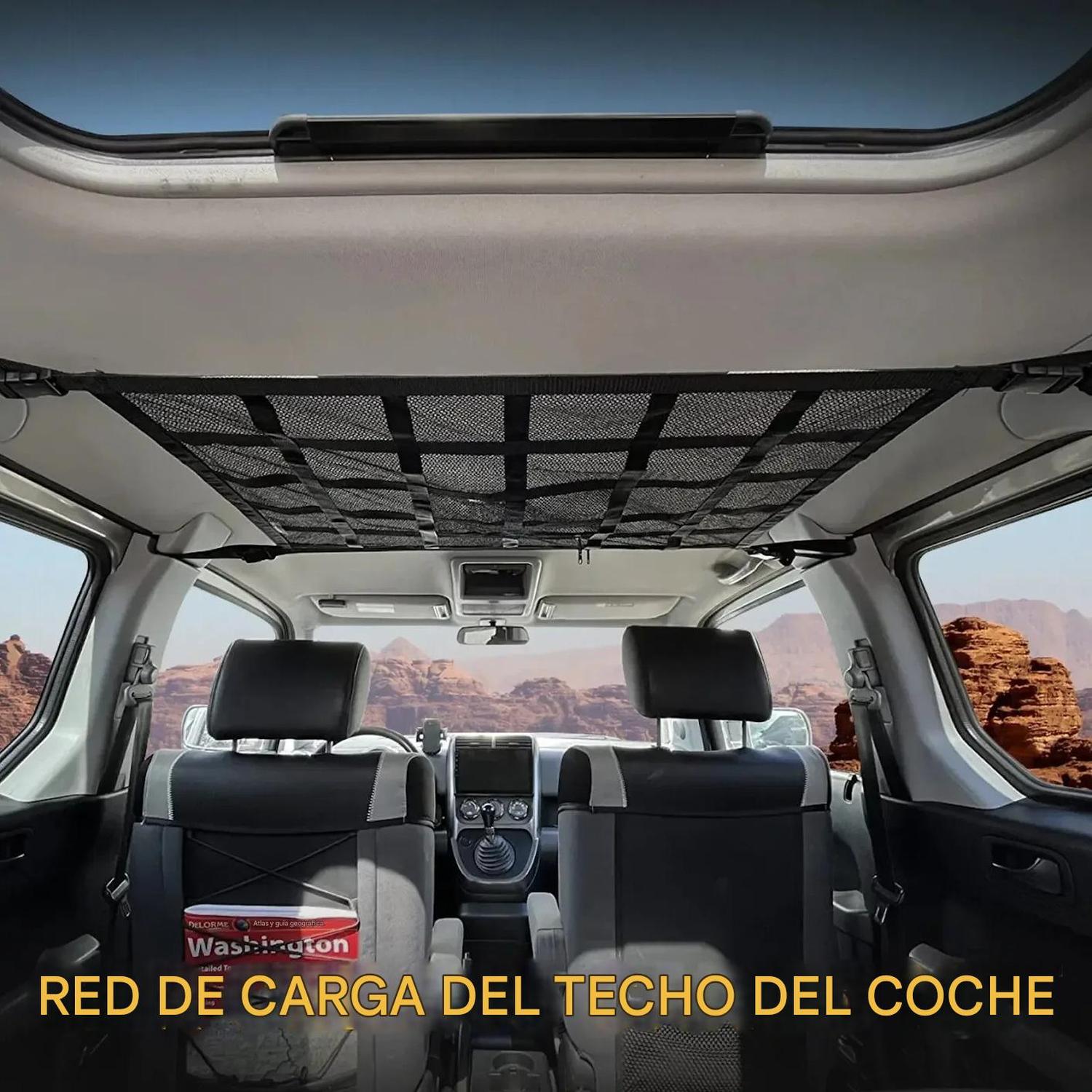 RED DE CARGA AL TECHO VIAJE AUTO SUV CAMIONETA UNIVERSAL TAMAÑO 70X50 CM - 7