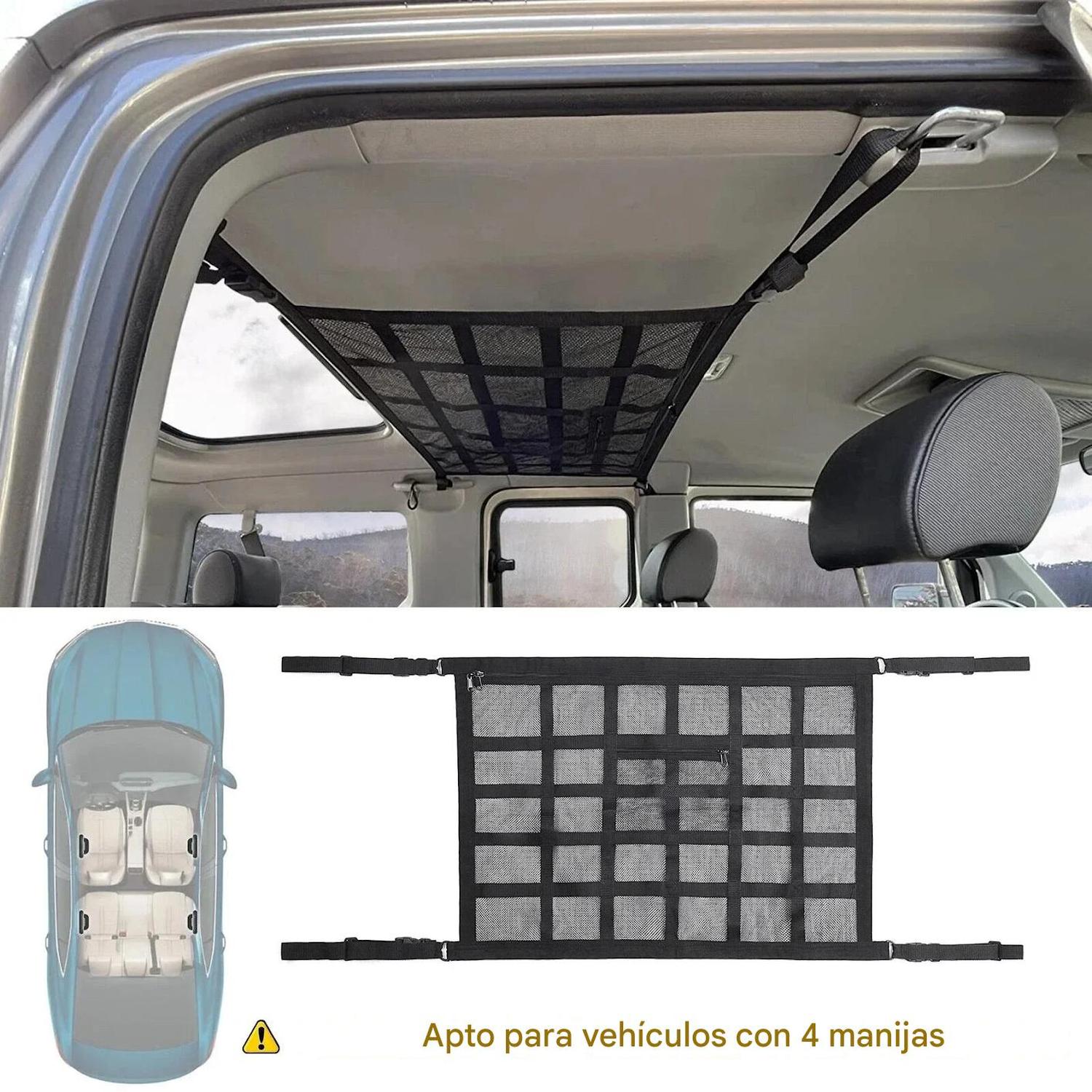 RED DE CARGA AL TECHO VIAJE AUTO SUV CAMIONETA UNIVERSAL TAMAÑO 70X50 CM - 8