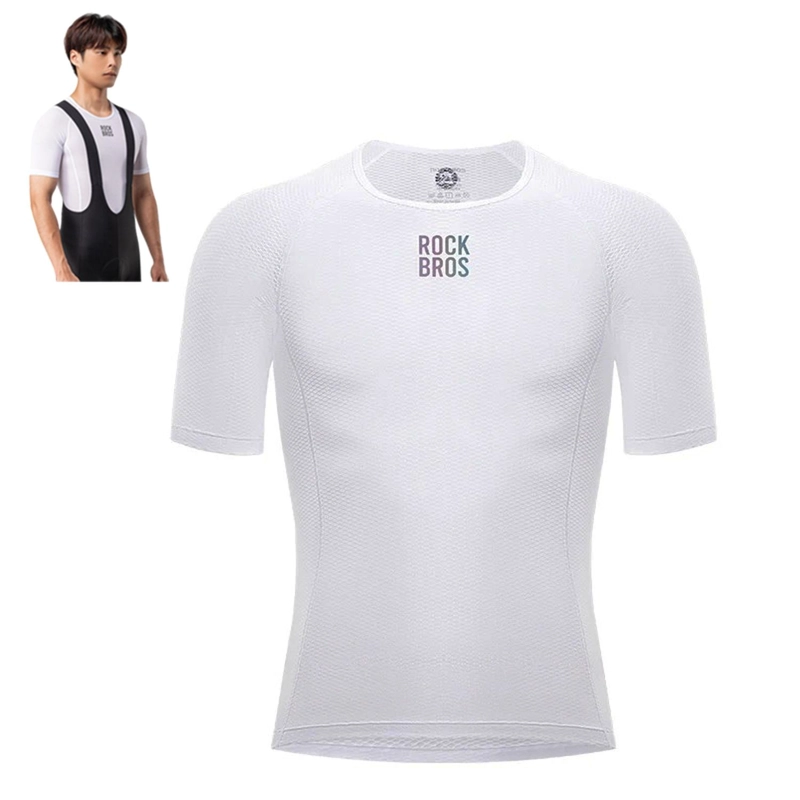 POLERA PRIMERA CAPA CICLISMO ROCKBROS SECADO RAPIDO MALLA - 1