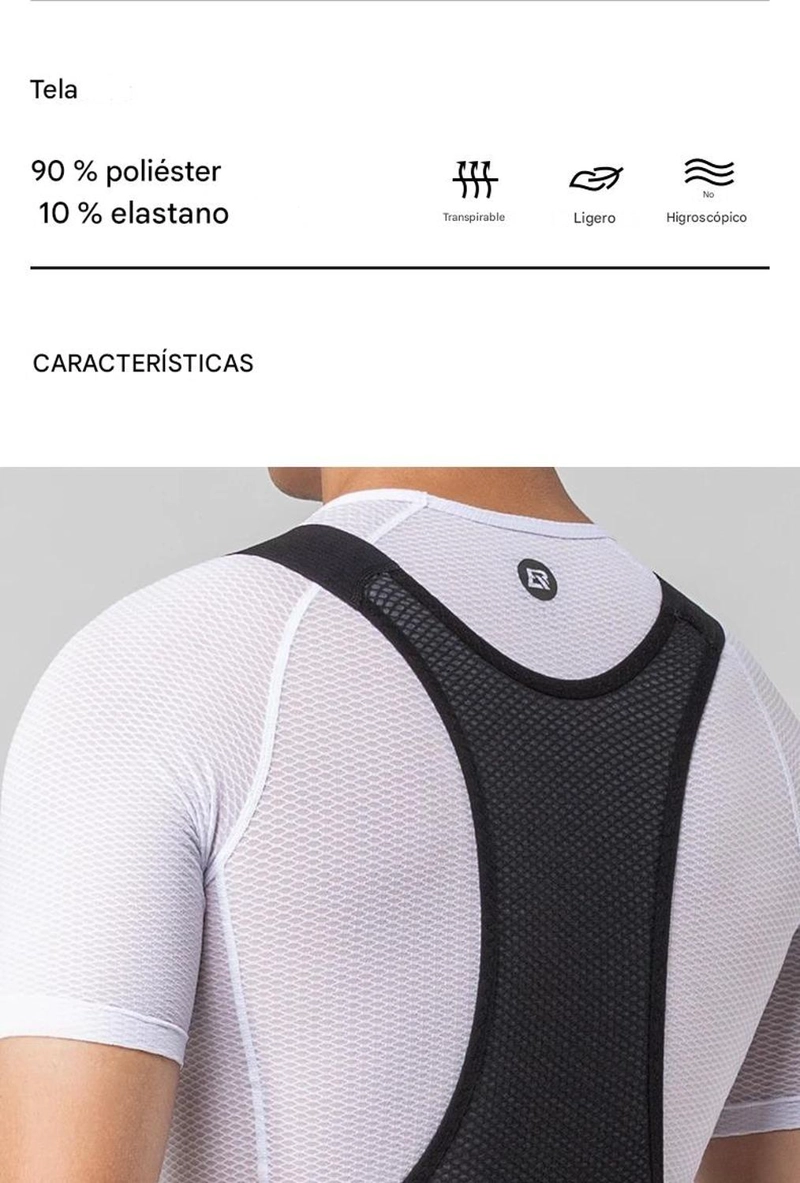 POLERA PRIMERA CAPA CICLISMO ROCKBROS SECADO RAPIDO MALLA - 5