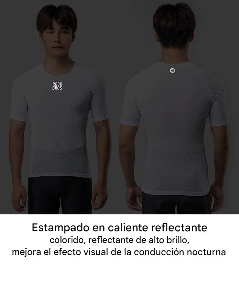 POLERA PRIMERA CAPA CICLISMO ROCKBROS SECADO RAPIDO MALLA - 7
