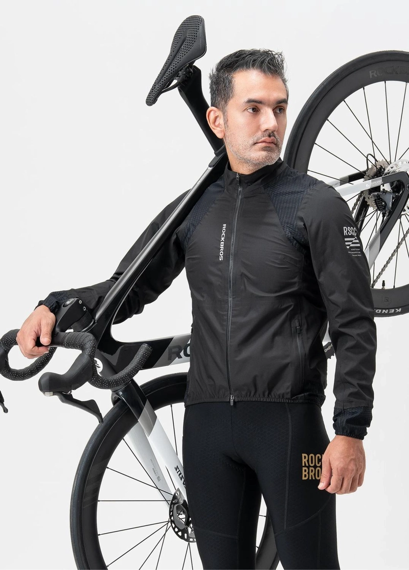 CHAQUETA CORTAVIENTOS CICLISMO ROCKBROS IMPERMEABLE MTB RUTA - 4